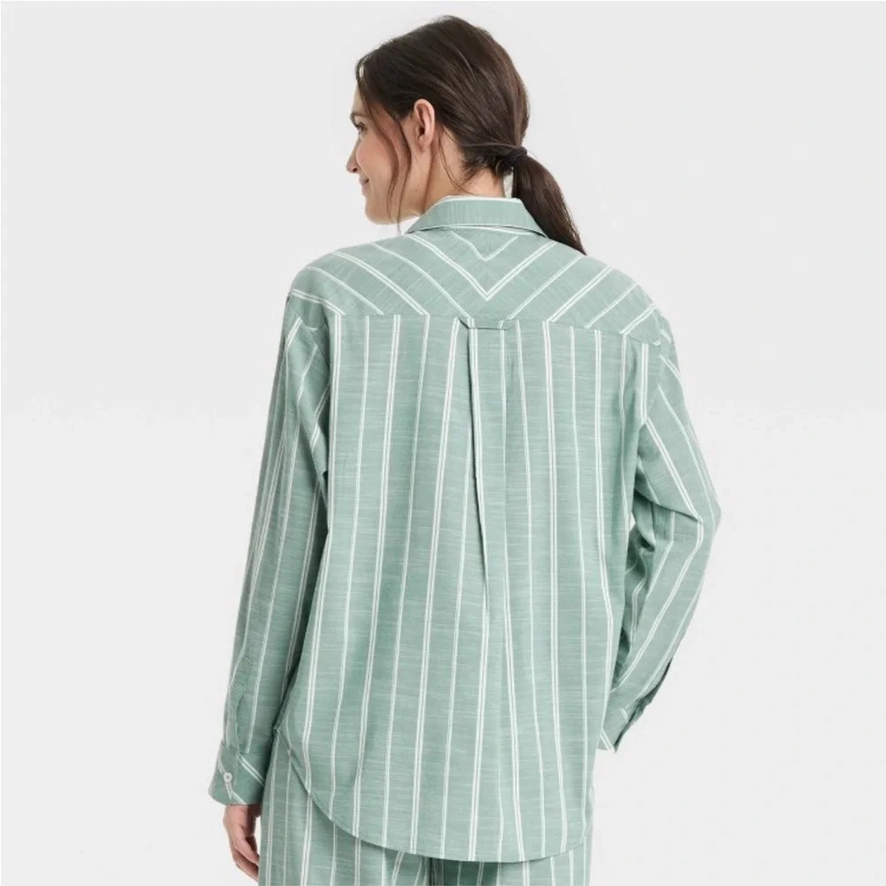 Auden Green Striped Jumpsuit - Picture 4 of 6